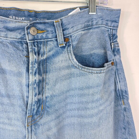 Old Navy Light Washed Extra HIgh Rise Balloon Barrel Denim Jeans - Picture 6 of 8